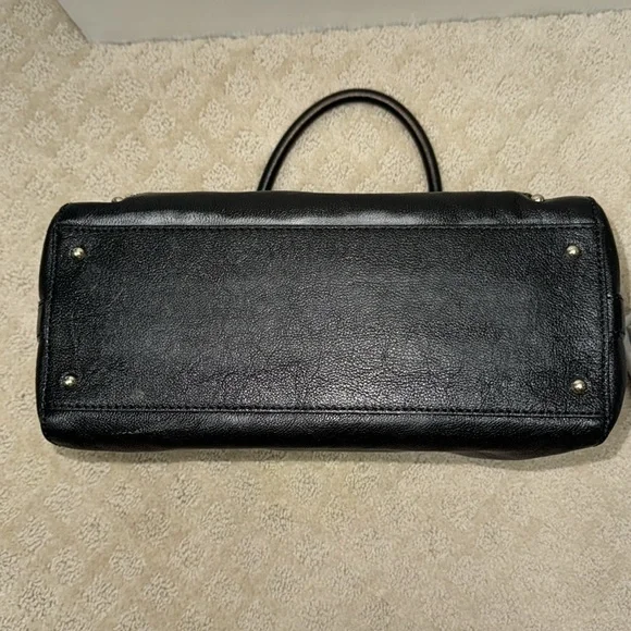 Kate Spade New York Black Bowler Bag Satchel Tote Authentic - Picture 6 of 12